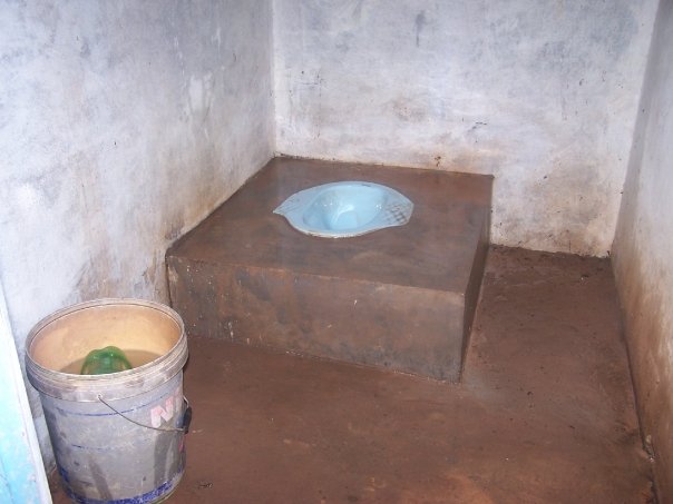 squat toilet at build site--common in Southeast Asia