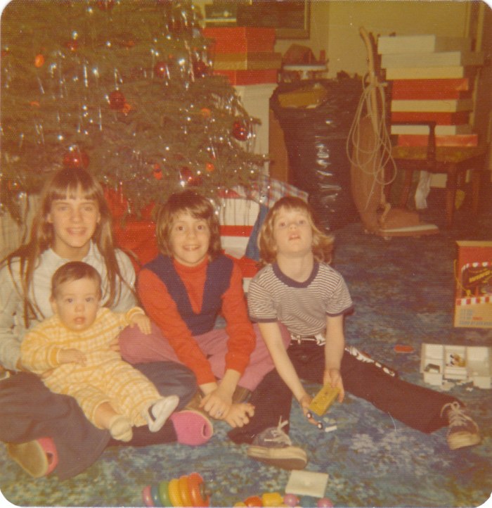 My siblings and I (Christmas 1973).  I'm holding my baby brother on the left.