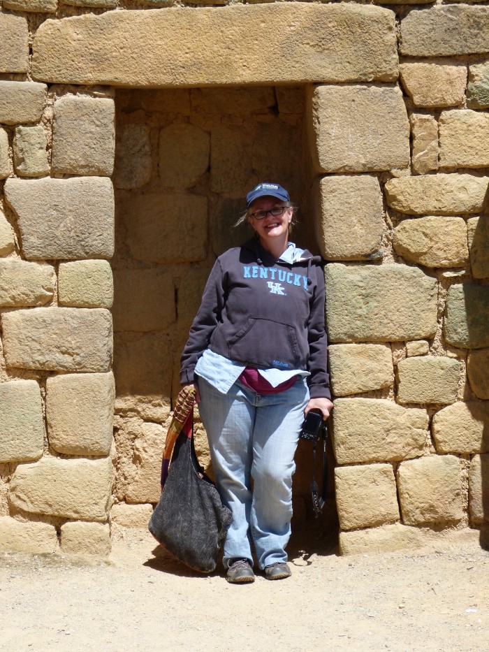 Sara snapped a photo of me in the Incan temple.