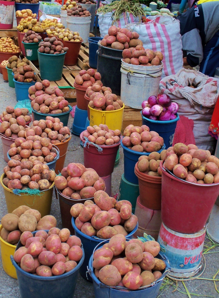 Most baskets of potatoes cost $1.