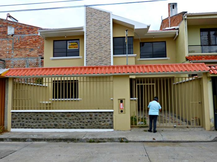 Front of our long-term rental house in Cuenca--