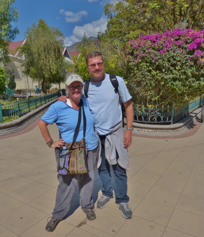 Kathy and David in the Girón town square--(Sara's photo)
