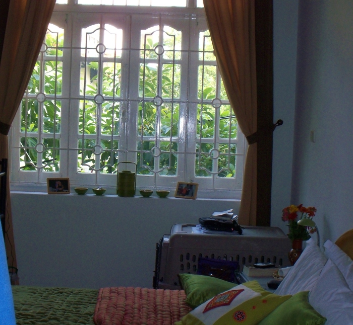 Our bedroom in Hanoi had lovely windows.