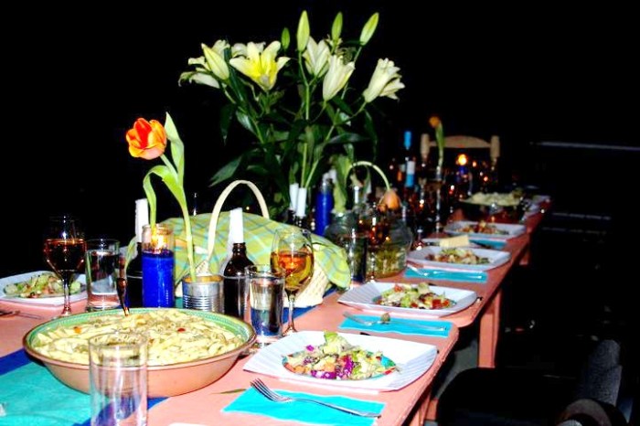 Our table setting for Thanksgiving 2010, Petionville, Haiti