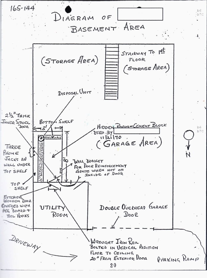 FBI diagram of Iannelli garage