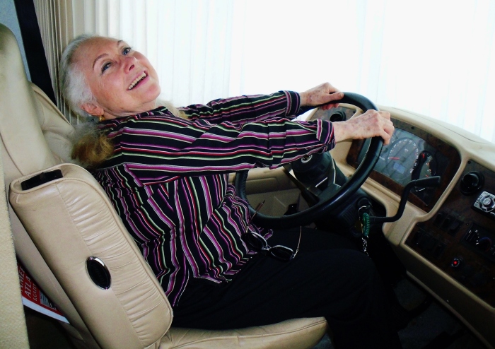My Godmother piloting her RV (April 2015)